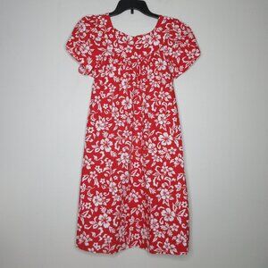 Hawaiian Flavor Women's Short Sleeve Tropical MuMu Red SM B67